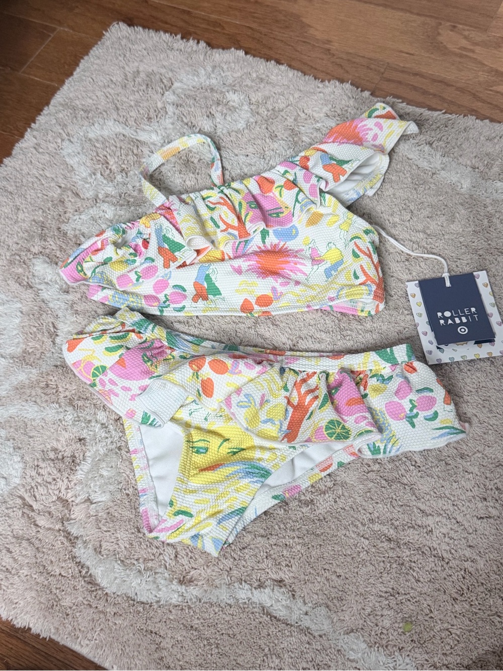 Roller Rabbit X Target collab Kids' Multicolor Floral Ruffle Bikini